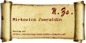Mirkovics Zseraldin névjegykártya